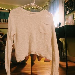 Hollister White Knit Sweater